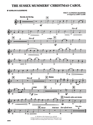 The Sussex Mummers' Christmas Carol: B-flat Soprano Saxophone