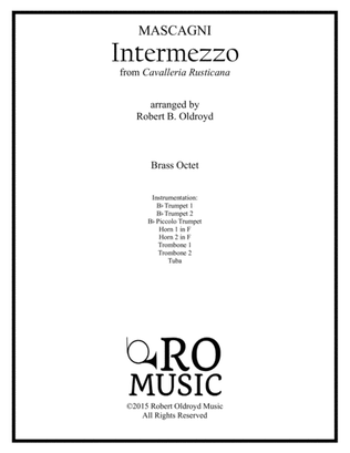 Intermezzo from Cavalleria Rusticana for Brass Octet