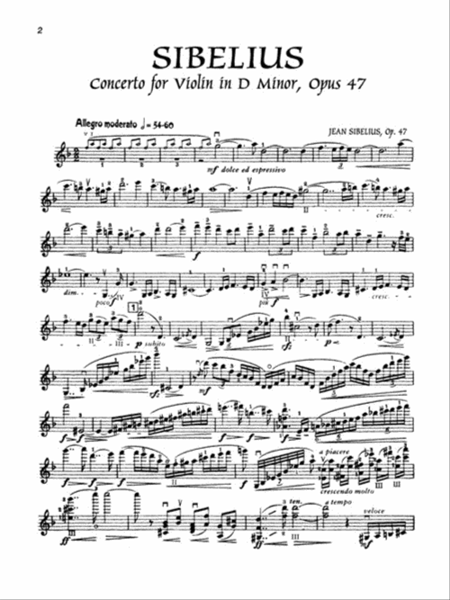 Sibelius – Violin Concerto in D Minor, Op. 47 Violin Solo scores gallery preview page 3