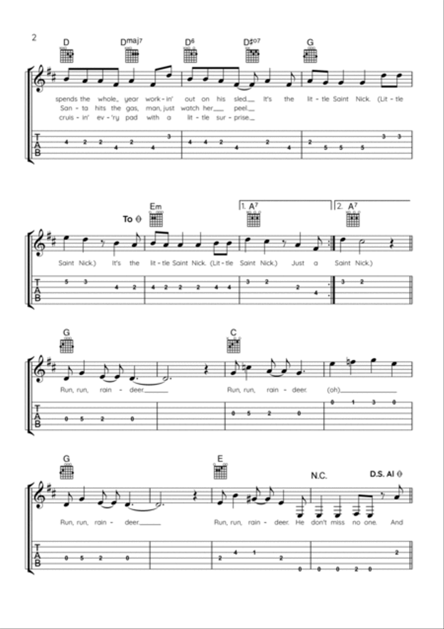 Little Saint Nick Acoustic Guitar scores gallery preview page 2