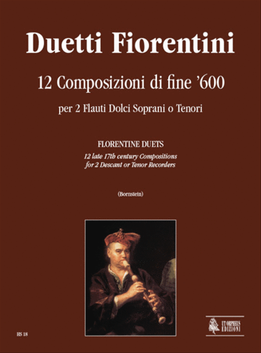 Florentine Duets. 12 late 17th century Compositions for 2 Descant or Tenor Recorders Woodwind Duet scores gallery preview page 1