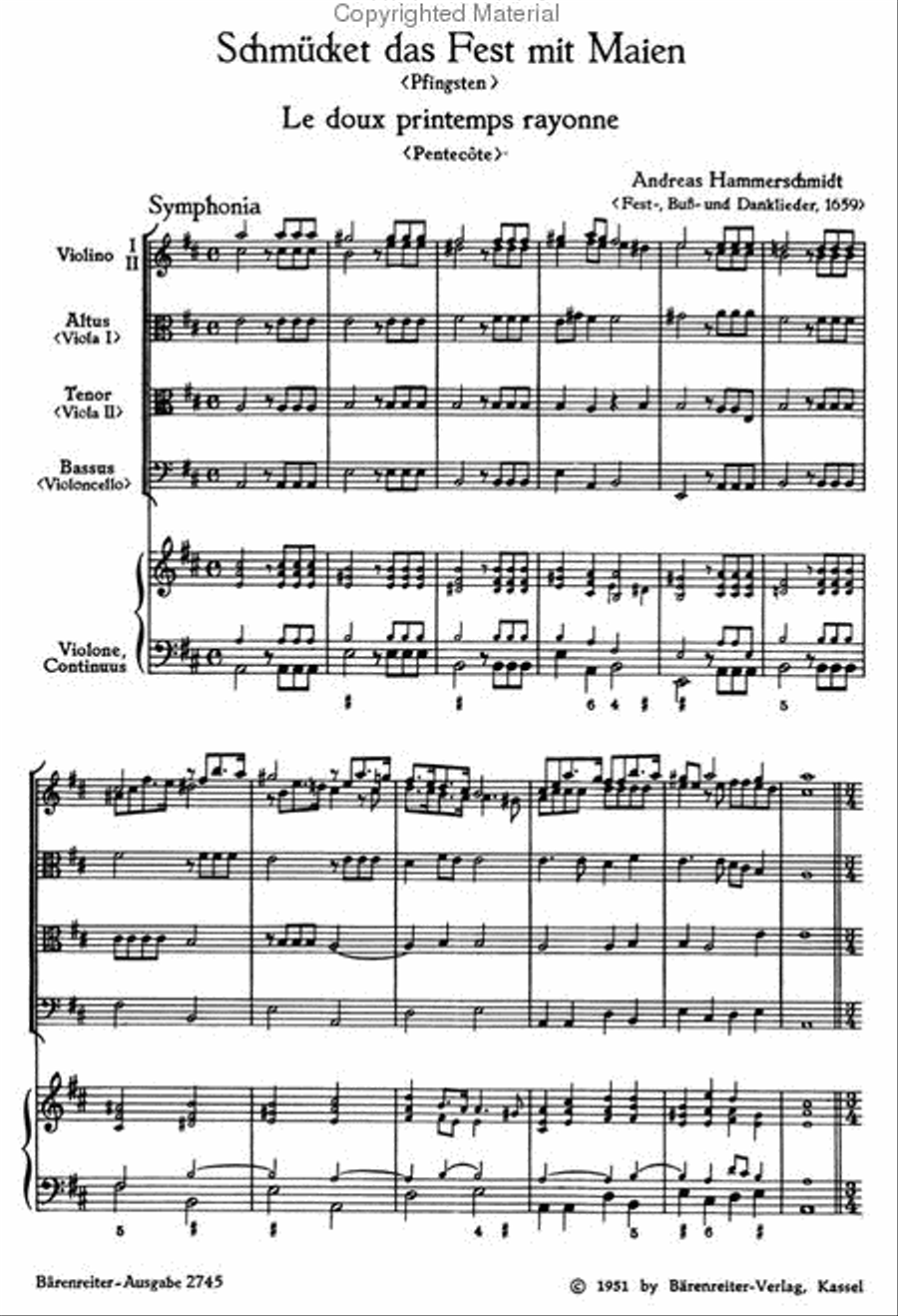 Schmuecket das Fest mit Maien - Le doux printemps rayonne Violin scores gallery preview page 2