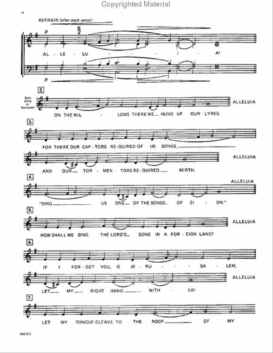 By the Waters of Babylon 4-Part scores gallery preview page 3
