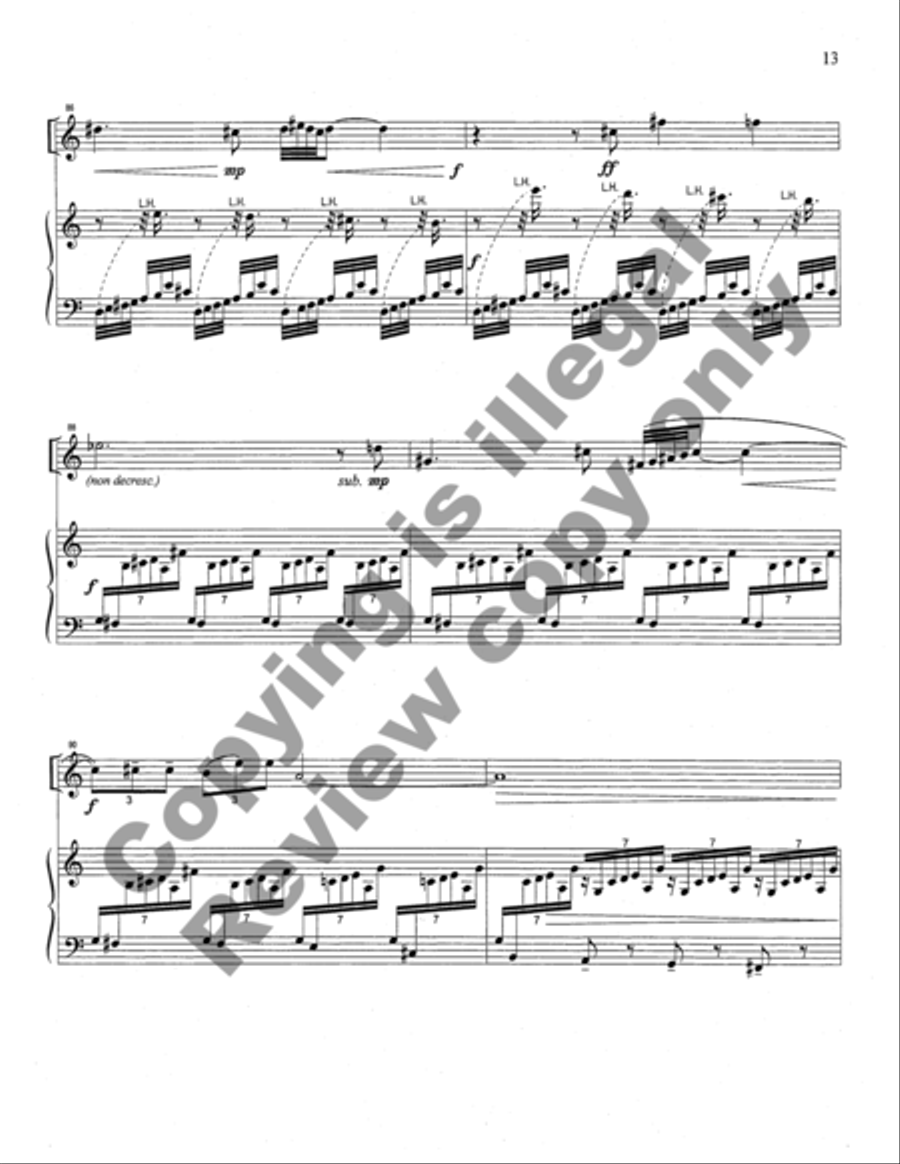 Song without Words for Clarinet and Piano Clarinet Solo scores gallery preview page 30