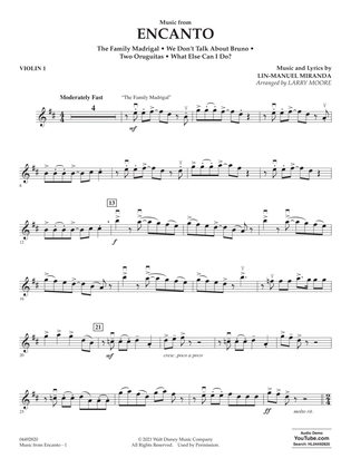Book cover for Music from Encanto (arr. Larry Moore) - Violin 1