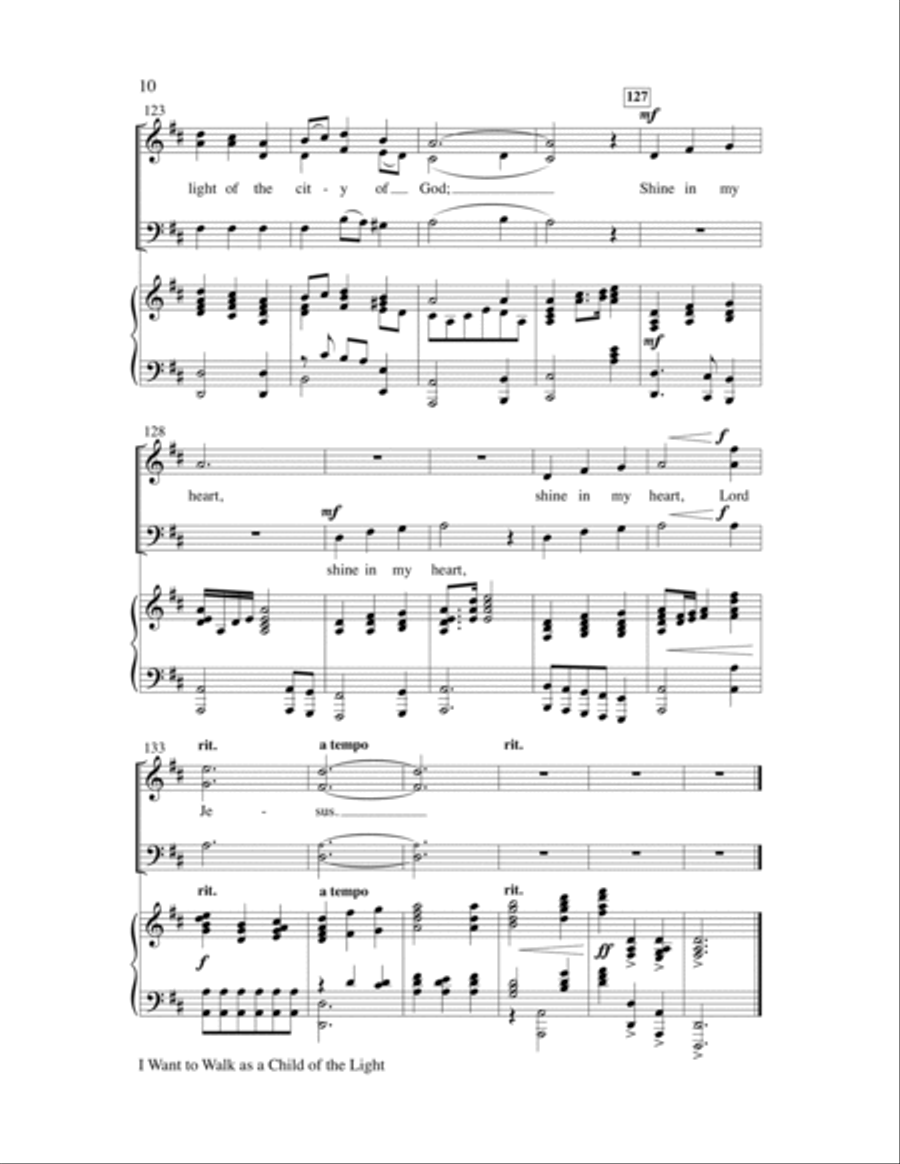 I Want to Walk as a Child of the Light 3-Part scores gallery preview page 10
