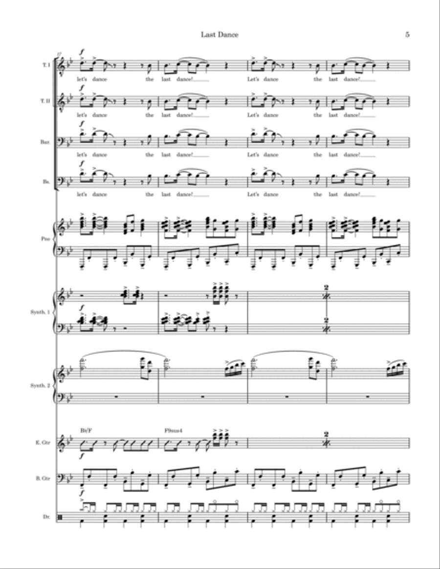 Last Dance Small Ensemble scores gallery preview page 5