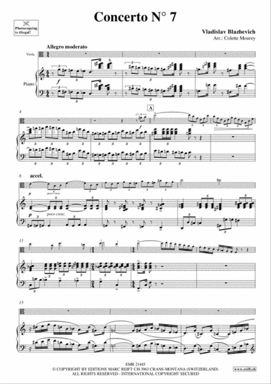 Concerto No. 7 Concerto No. 7 Viola scores gallery preview page 6