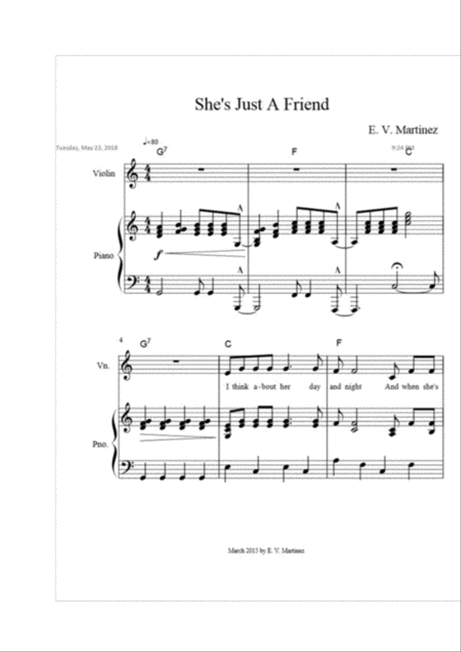 She's Just a Friend Small Ensemble scores gallery preview page 2