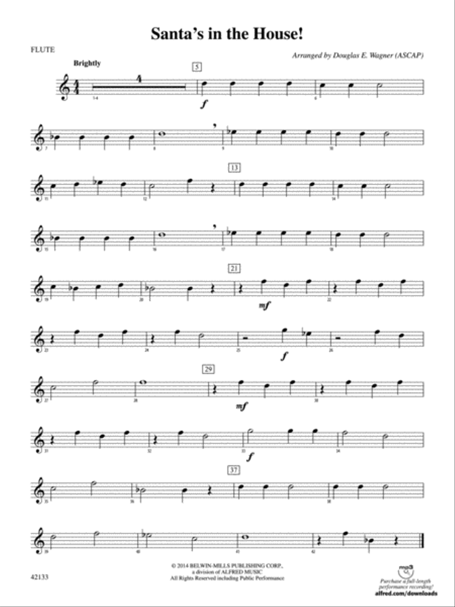 Santa's in the House!: Flute Concert Band scores gallery preview page 1