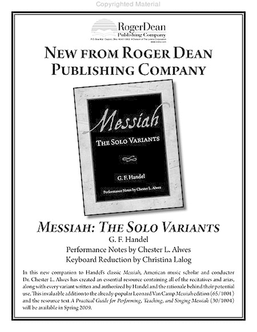 Messiah: The Solo Variants