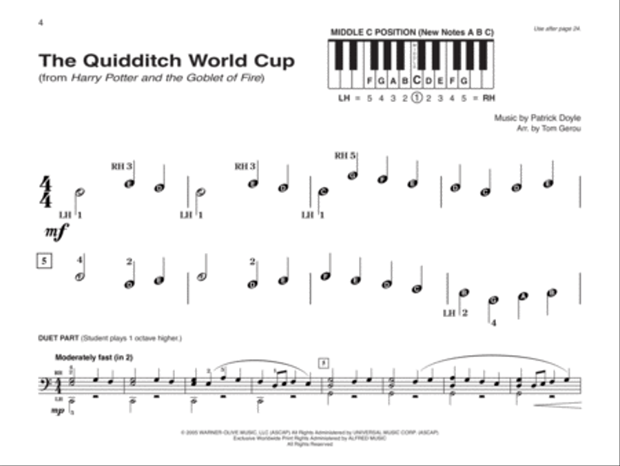 Alfred's Basic Piano Course Popular Hits, Level 1A Piano Method scores gallery preview page 2