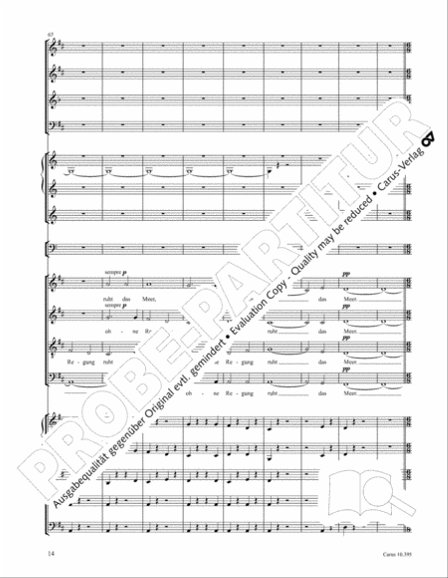 Calm Sea and Prosperous Voyage 4-Part scores gallery preview page 15