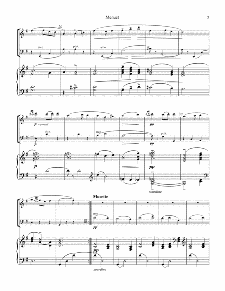 Menuet from Le tombeau de Couperin for piano trio Piano Trio scores gallery preview page 3