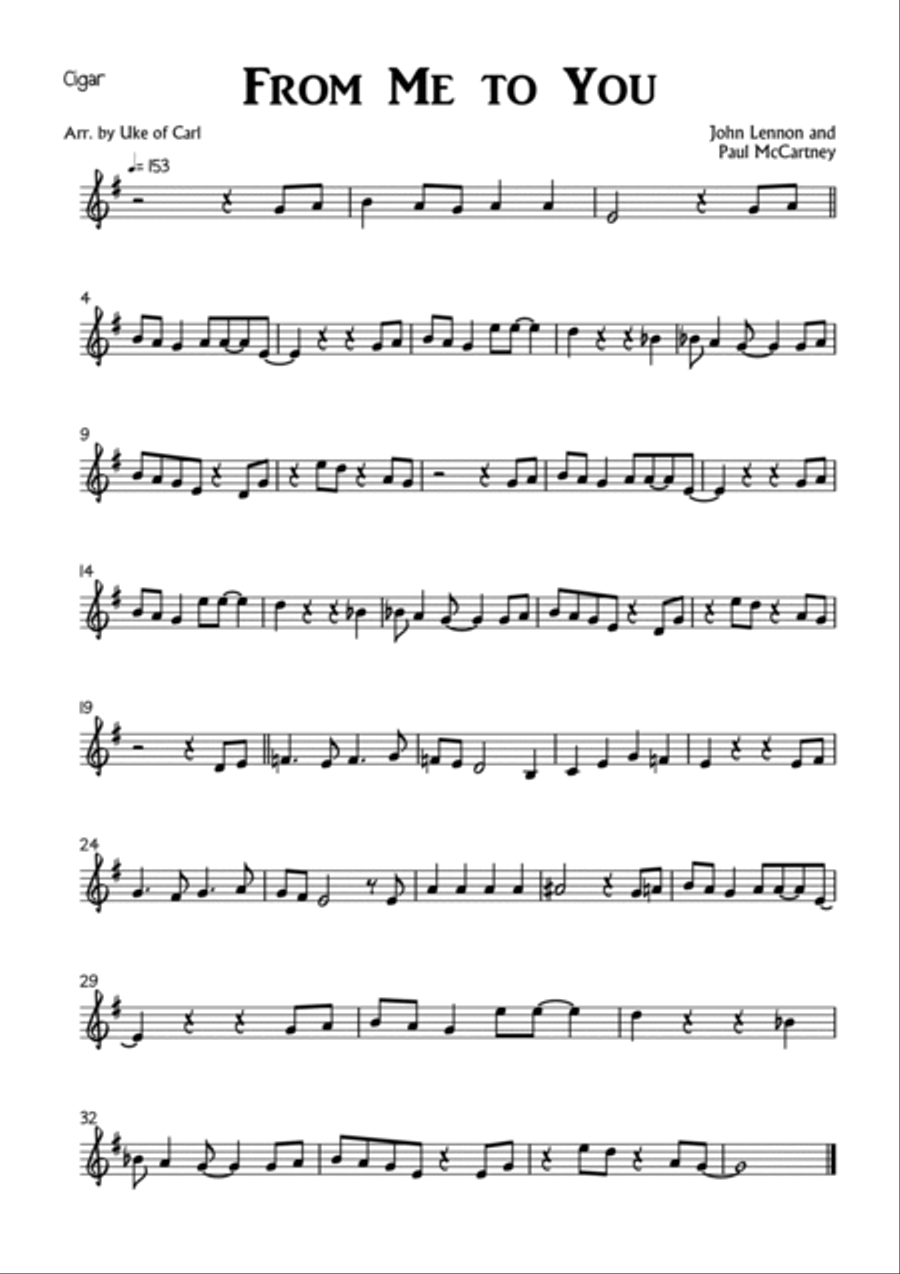 From Me To You From Me To You Guitar Tablature scores gallery preview page 4