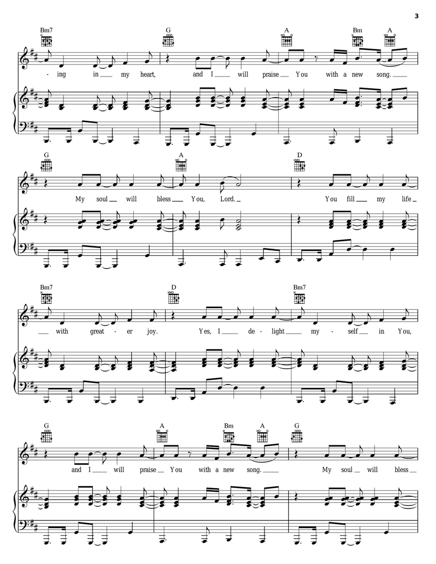 All Things Are Possible Piano, Vocal, Guitar scores gallery preview page 3