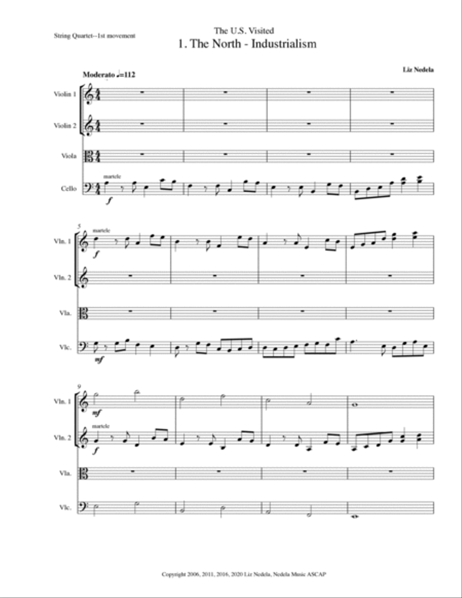 The U.S. Visited - String Quartet String Quartet scores gallery preview page 3
