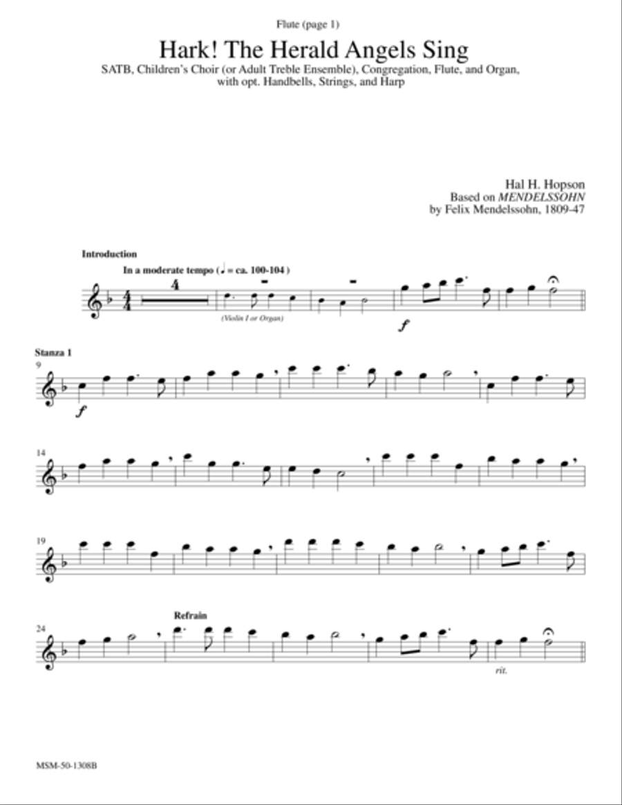 Hark! The Herald Angels Sing Choir scores gallery preview page 1