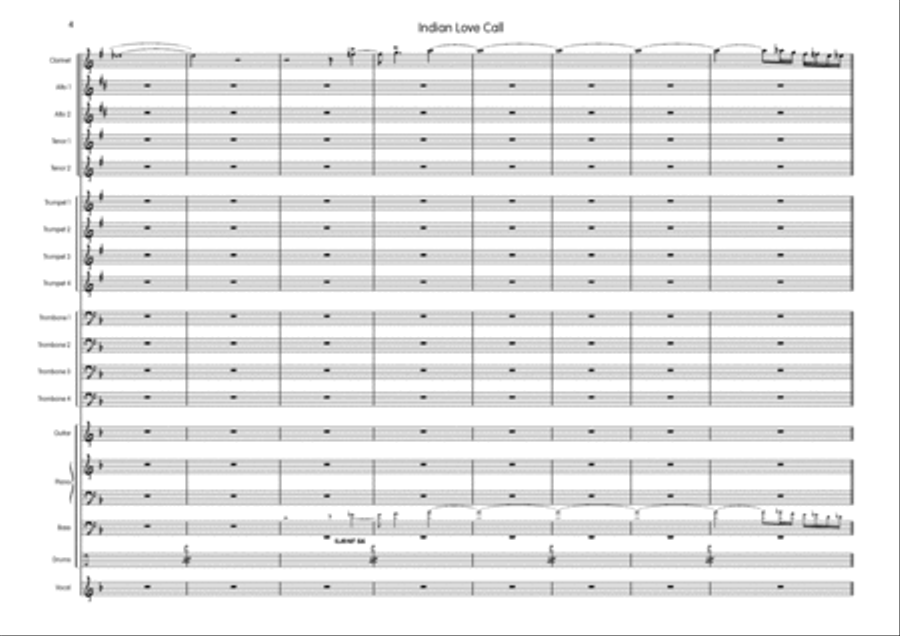 Indian Love Call Big Band scores gallery preview page 5