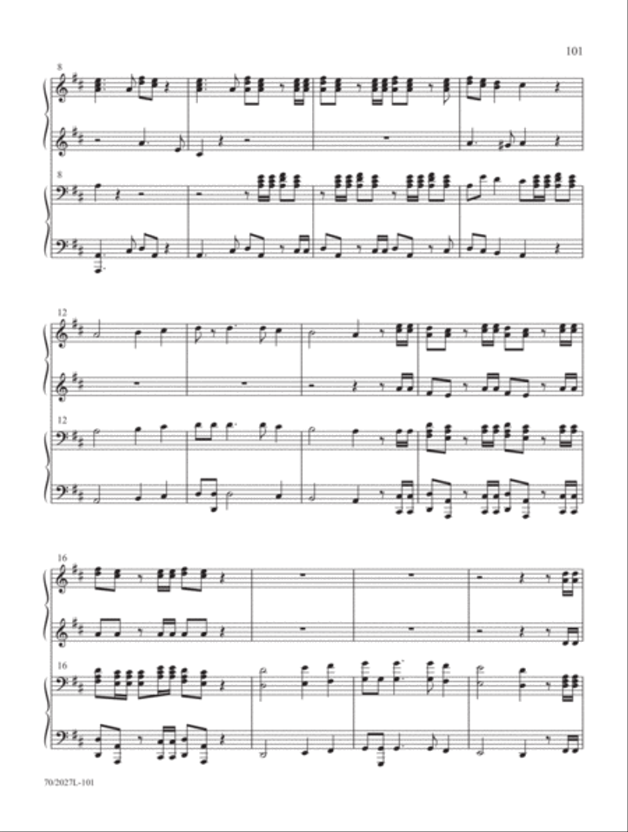 Four-Hand Favorites for Lent and Easter Piano Duet scores gallery preview page 39