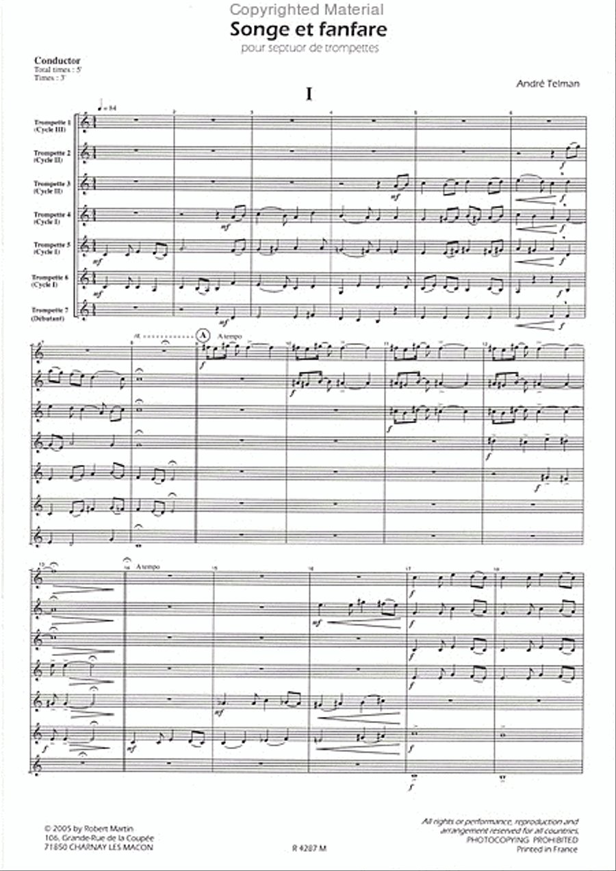 Songe et fanfare Songe et fanfare Trumpet scores gallery preview page 2