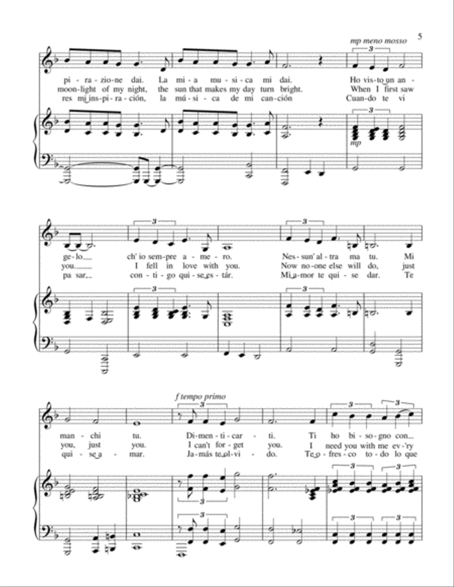 DIMENTICARTI NON POSSO Low Voice scores gallery preview page 5