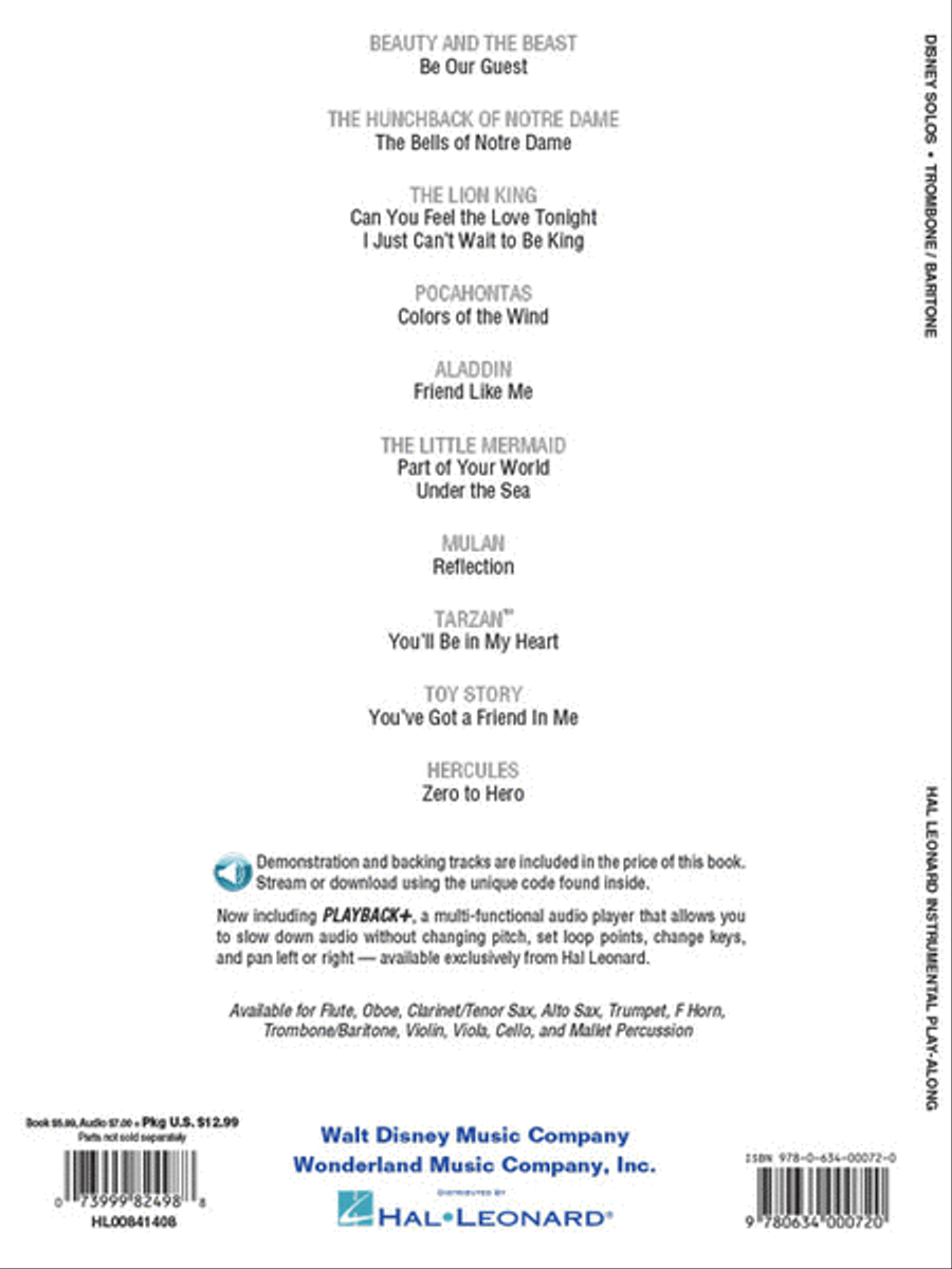 Disney Solos for Trombone/Baritone Collection / Songbook scores gallery preview page 6