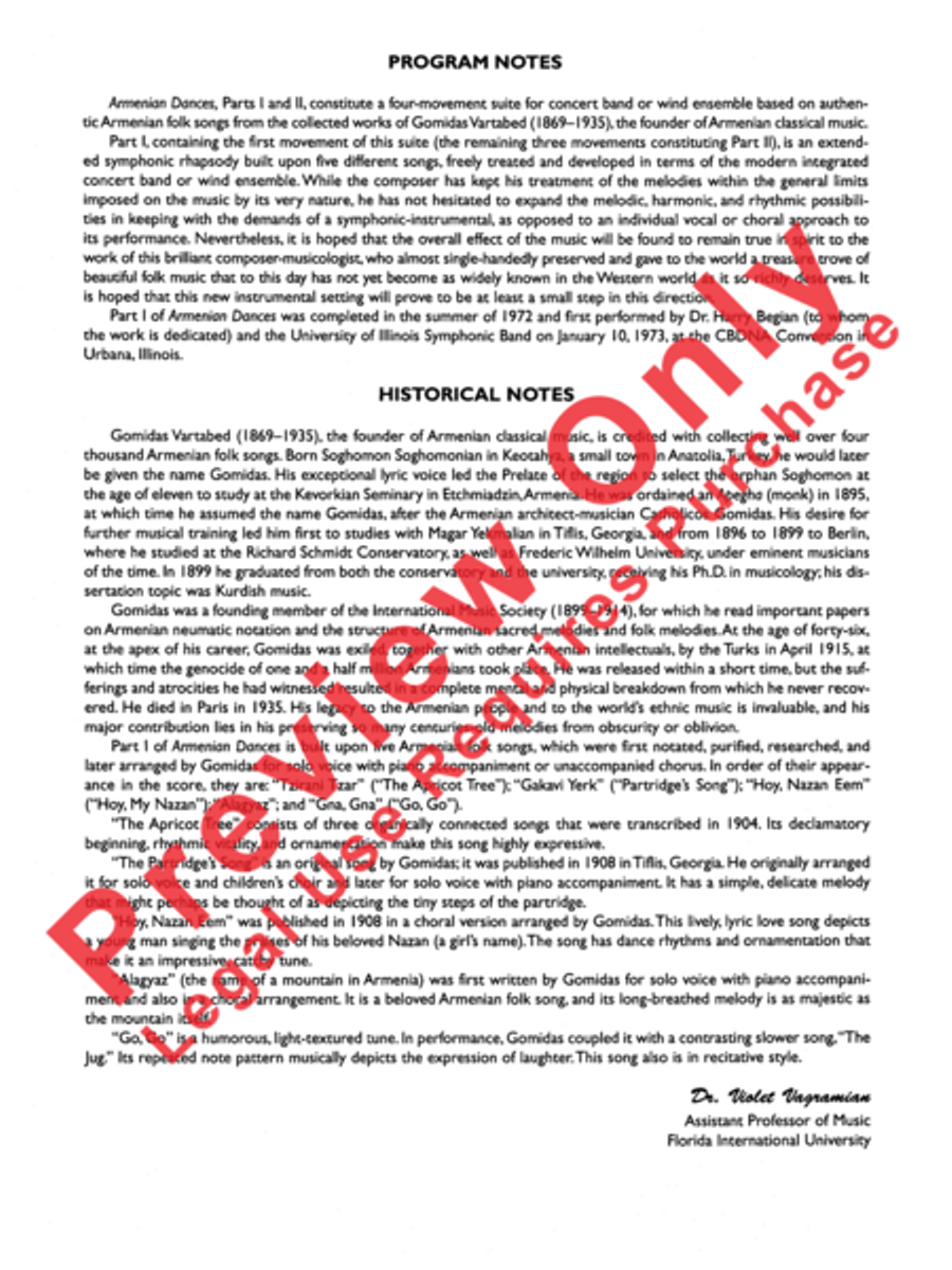 Armenian Dances, Part 1 Armenian Dances, Part 1 Concert Band scores gallery preview page 3