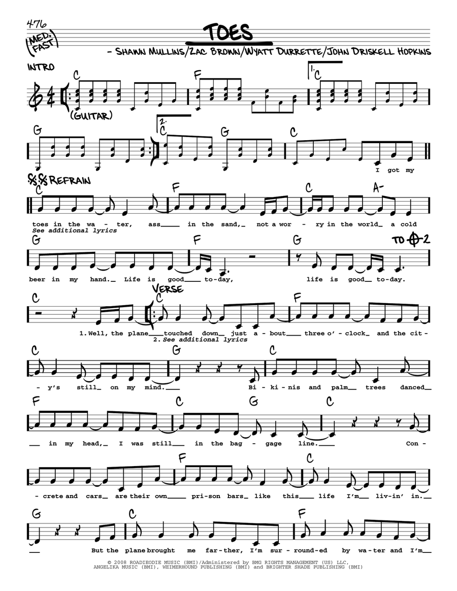 Toes Voice scores gallery preview page 1