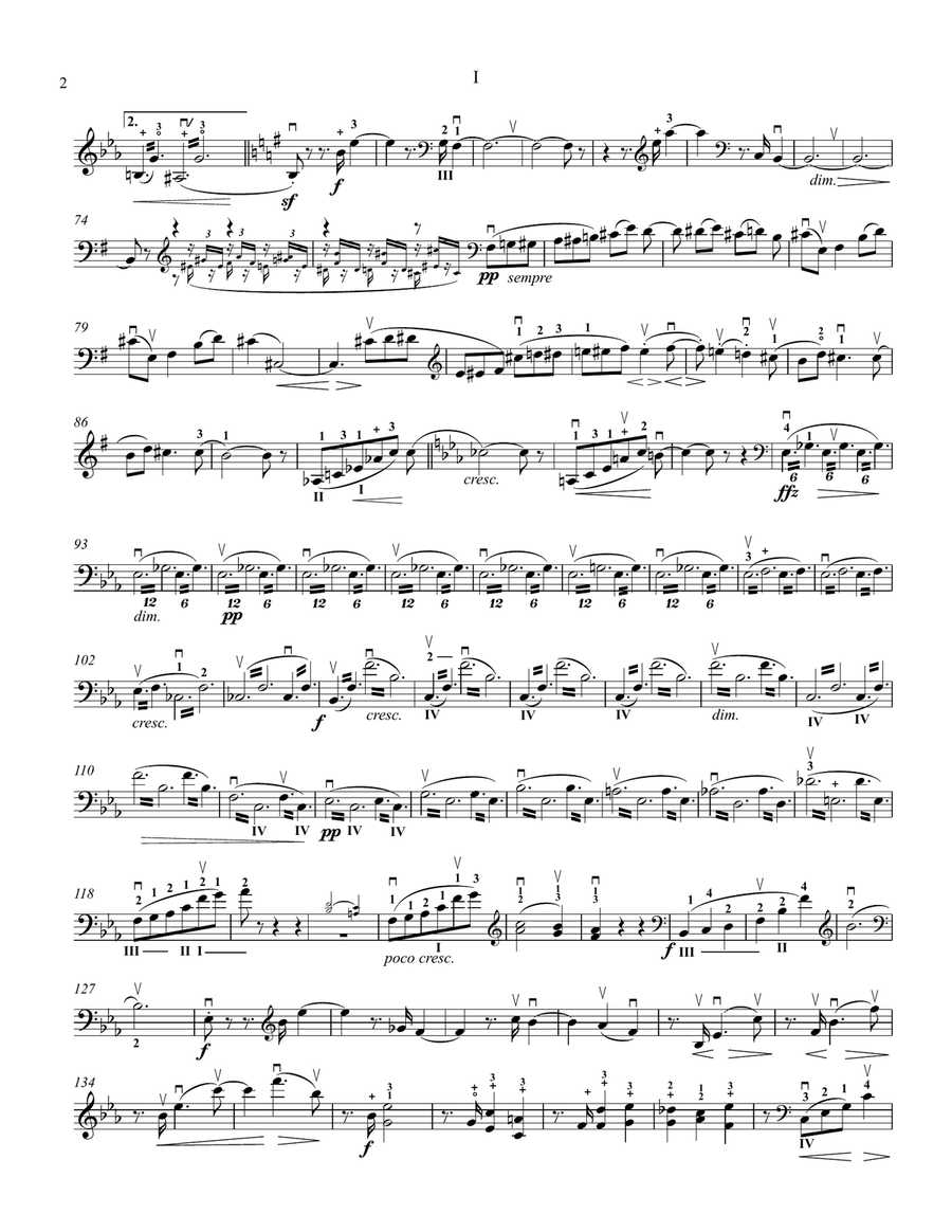 BRAHMS CELLO SONATA NO.2 IN F MAJOR, OPUS 99 and ELGAR CELLO CONCERTO IN E MINOR, OPUS 85 FOR DOU Double Bass scores gallery preview page 4