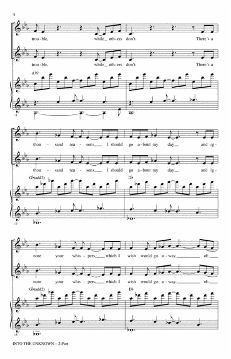 Into the Unknown 2-Part scores gallery preview page 5