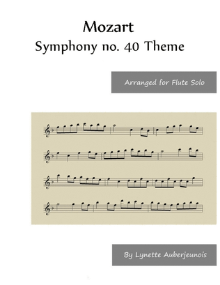 Symphony no. 40 Theme - Flute Solo