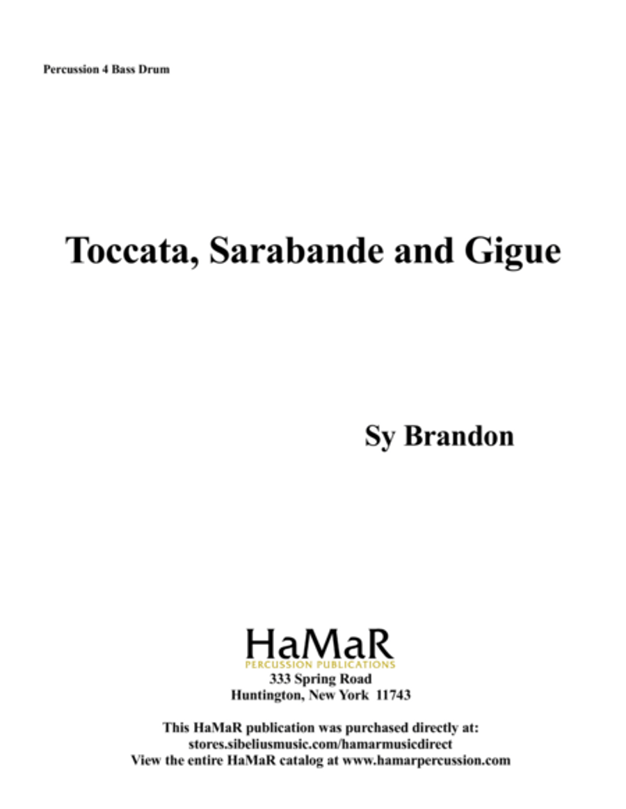 Toccata, Sarabande and Gigue Glockenspiel scores gallery preview page 1