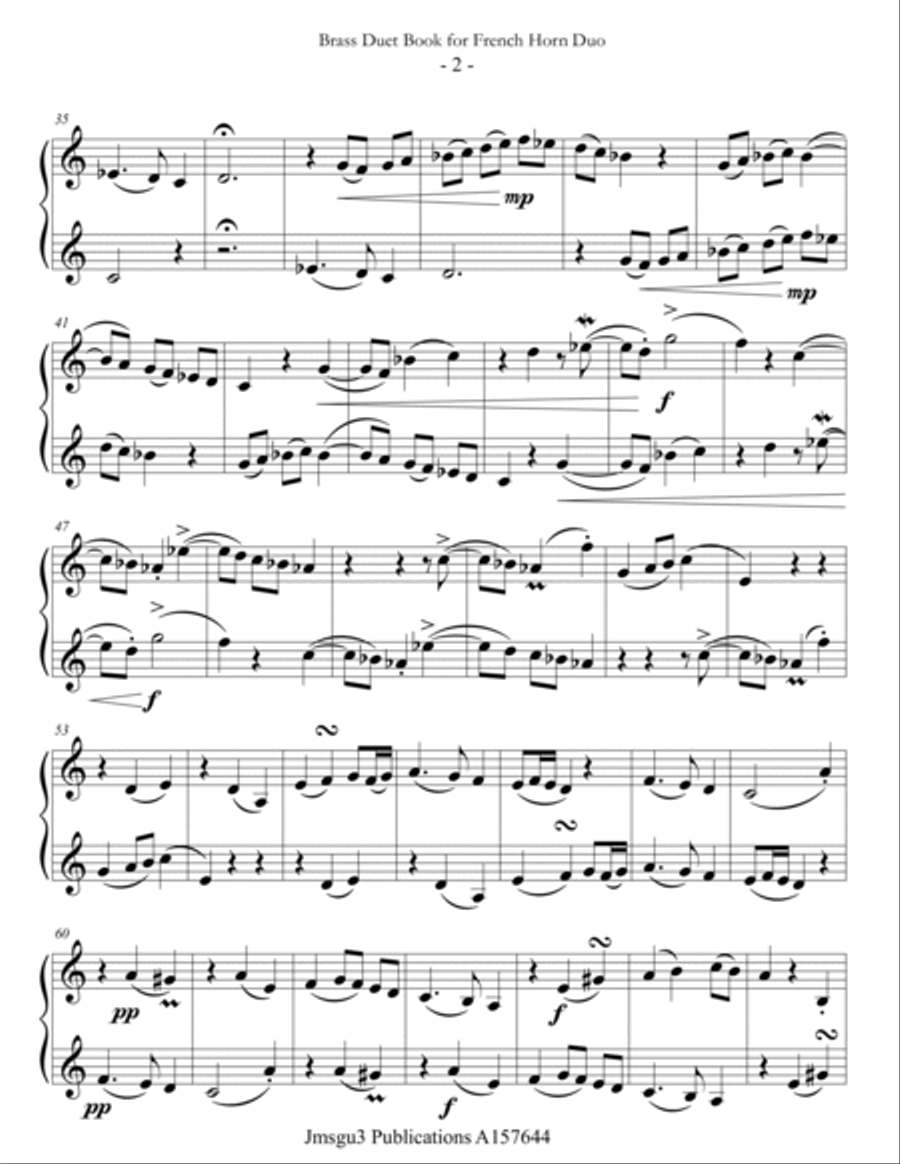 Guthrie: Brass Duet Book for French Horn Duo Brass Duet scores gallery preview page 2