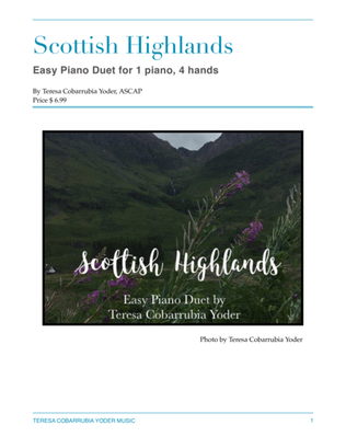 Book cover for Scottish Highlands - Easy Piano Duet
