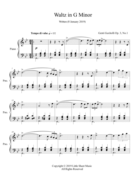 Waltz in G Minor Op. 3, No. 1 image number null