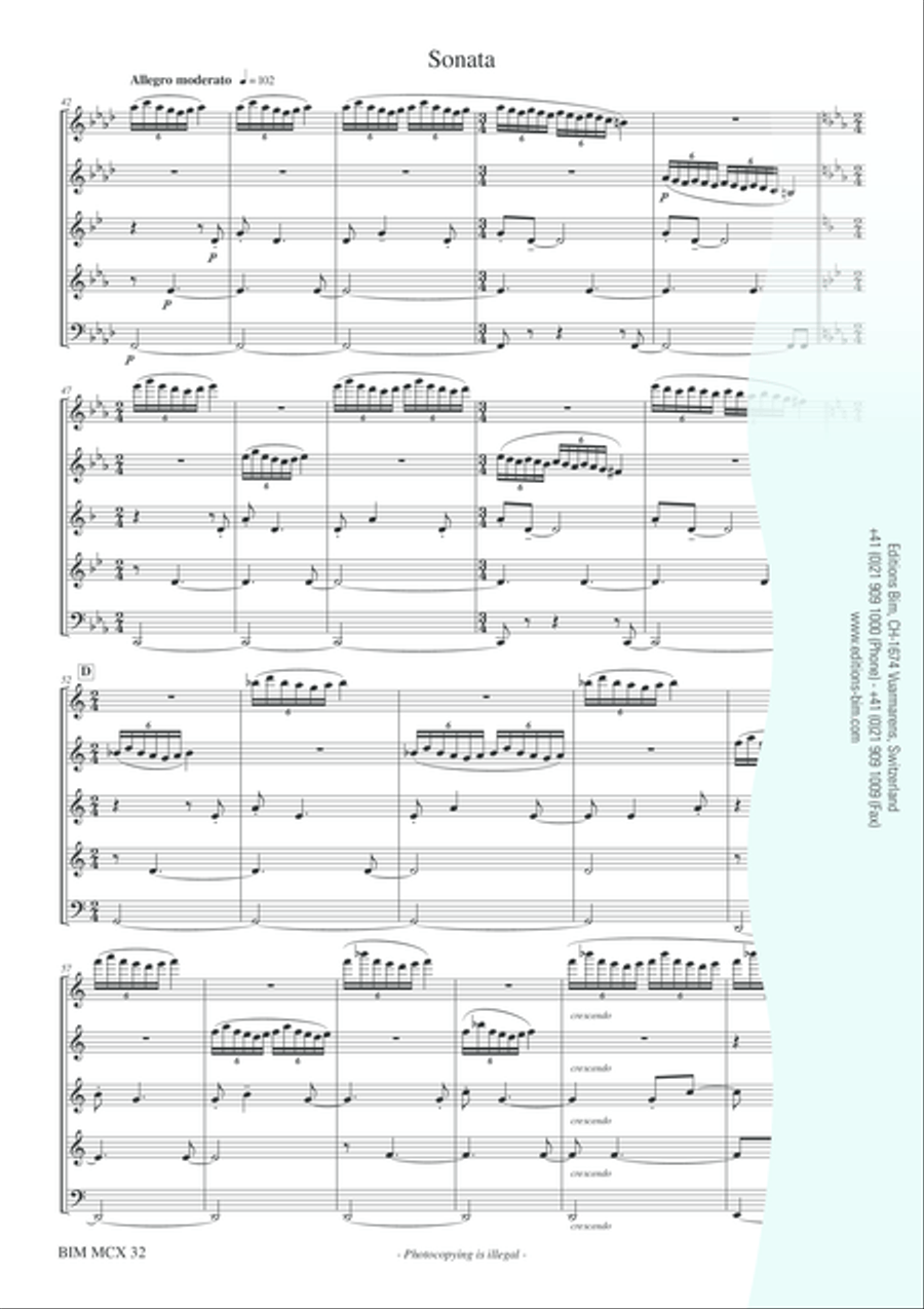 Omaggio a Verdi (1813-2003) Woodwind Quintet scores gallery preview page 3