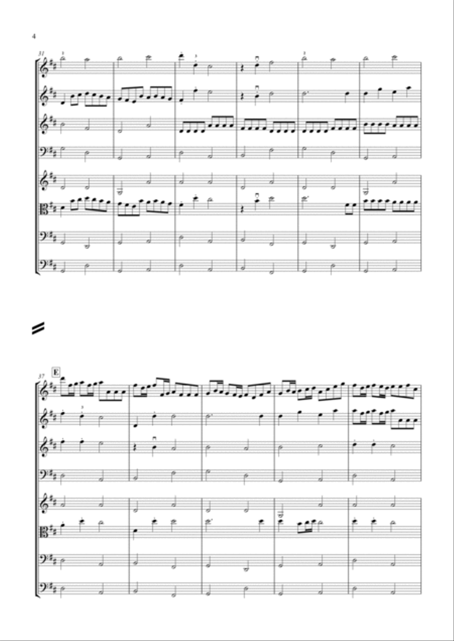 Easier Pachelbel Canon Cello scores gallery preview page 4