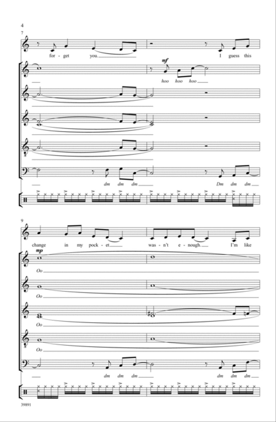 Forget You Forget You A Cappella scores gallery preview page 3