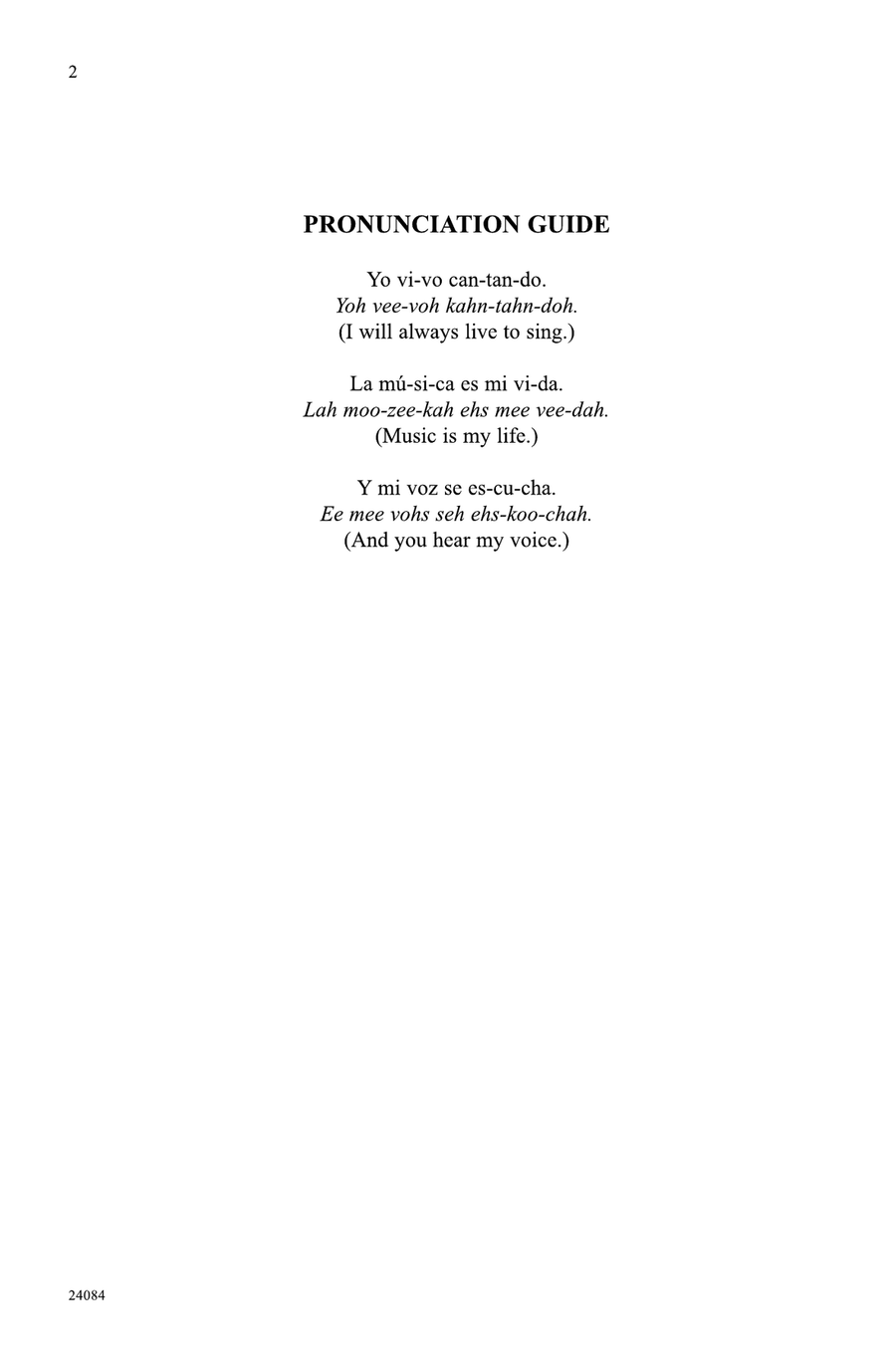 Yo Vivo Cantando (I Live to Sing)