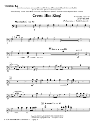 Book cover for Crown Him King! - Trombone 1,2