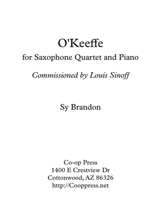 Book cover for O'Keeffe for Saxophone Quartet and Piano