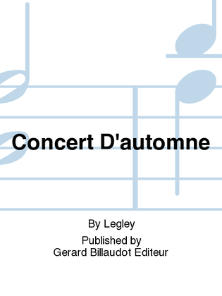 Book cover for Concert D'Automne