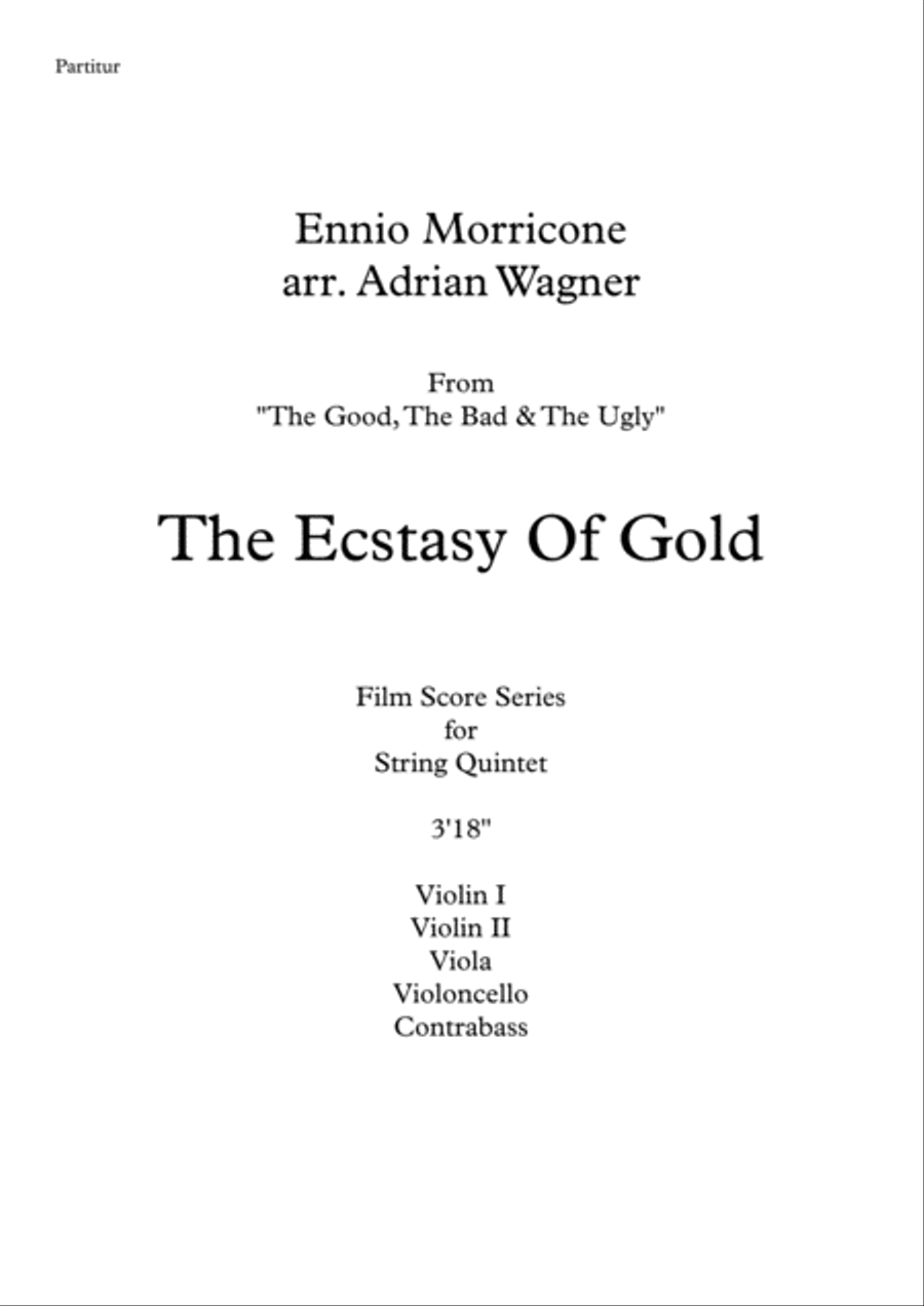 The Ecstasy Of Gold from THE GOOD, THE BAD AND THE UGLY String Quintet scores gallery preview page 2