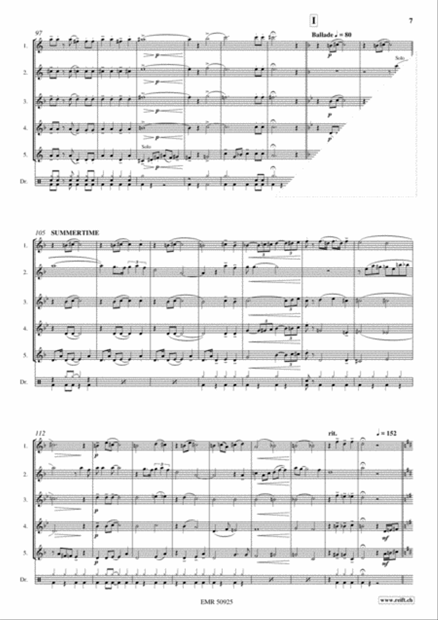 Wonderful Gershwin Wonderful Gershwin Saxophone Quintet scores gallery preview page 6
