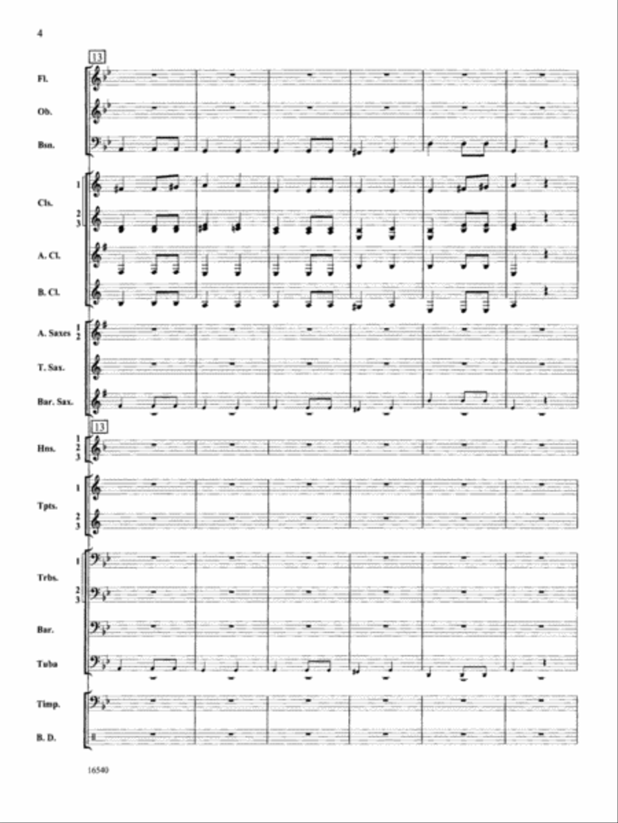 Symphony No. 7 (Second Movement): Score Concert Band scores gallery preview page 4