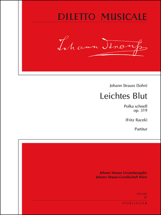 Book cover for Leichtes Blut op. 319