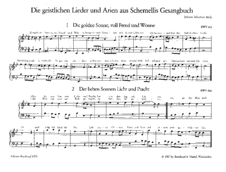Sacred Songs and Arias from Schemelli's Song Book