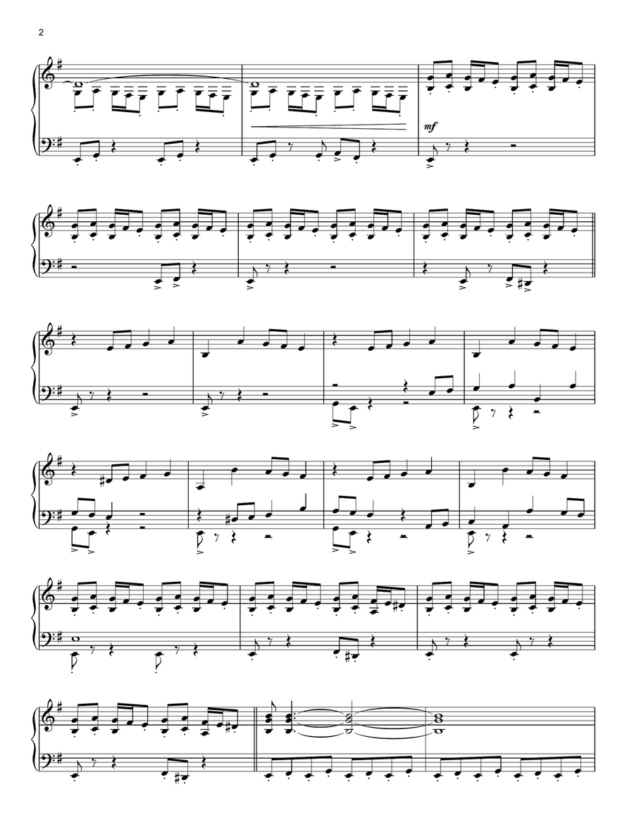 Duel Of The Fates (from Star Wars: The Phantom Menace) Piano Solo scores gallery preview page 2