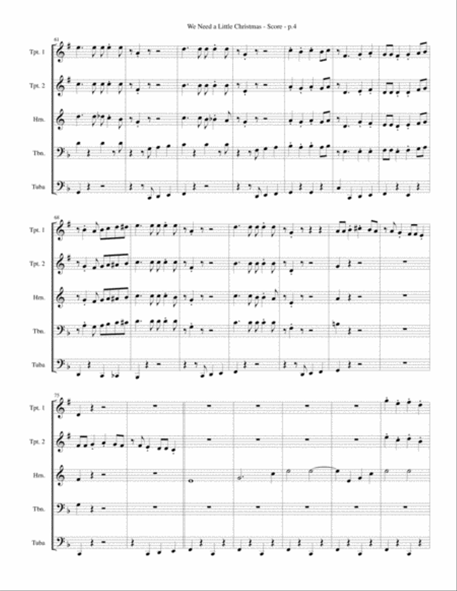 We Need A Little Christmas School and Community scores gallery preview page 4